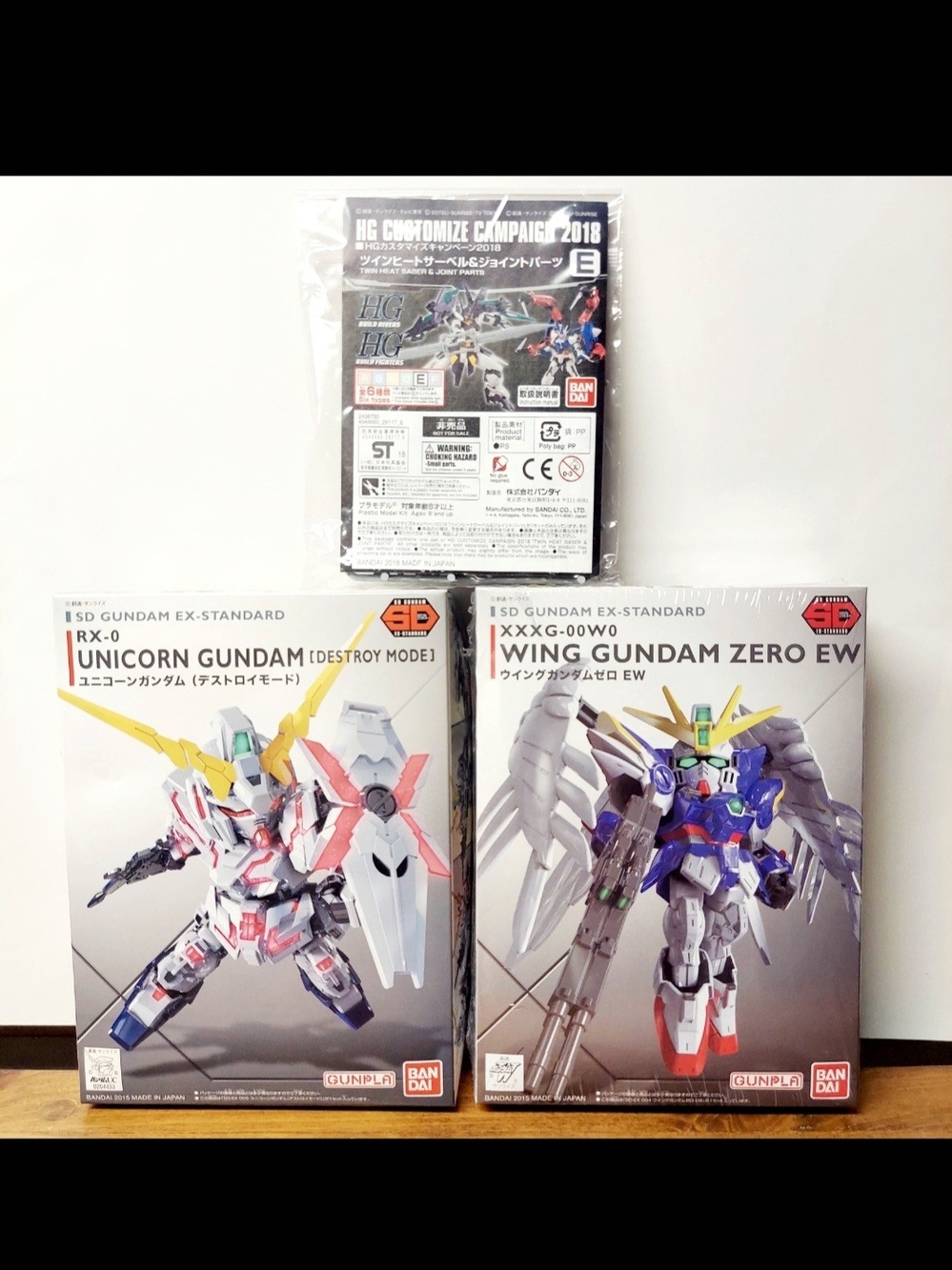 NEW: 2 SD Gundam EX-Standard Model Kits, 1 HG Twin Heat Saber & Joint Parts Kit